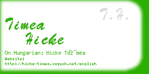 timea hicke business card
